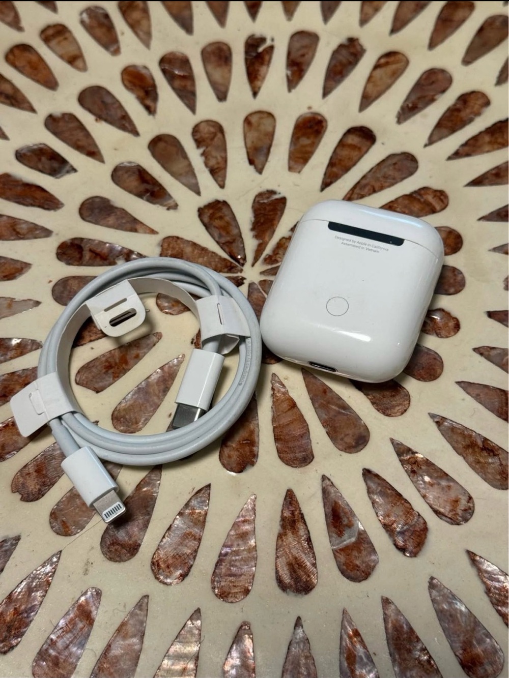 AirPod Second Gen Model A2031 with Charging Case USB C Lightning Cable